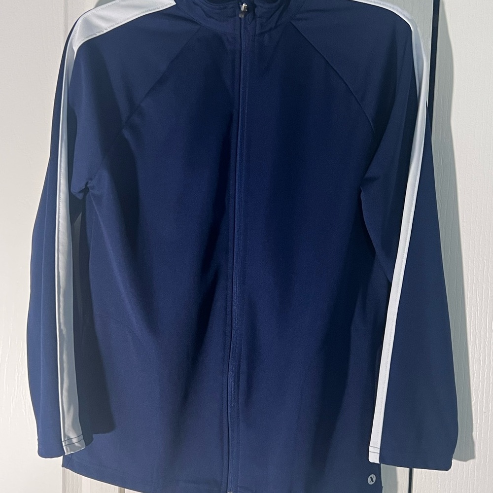 Xersion Blue Windbreaker Lightweight Athletic Jacket